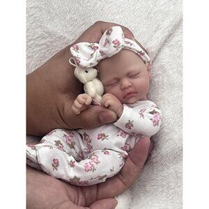 🆕Kids 7 Inch Reborn Baby Silicone Doll Girl Mini Realistic Newborn Baby Dolls